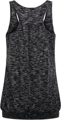 Vista 2 de Miusey - Camiseta sin mangas, para mujer, cuello redondo, ajuste holgado, espalda cruzada, de entrenamiento