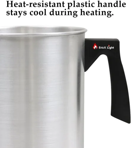 Vista 2 de EricX Light Olla para Verter para Hacer Velas, 4 libras, Pico Vertedor Sin Goteo y Mango Resistente al Calor, Olla Diseñada para Derretir Cera