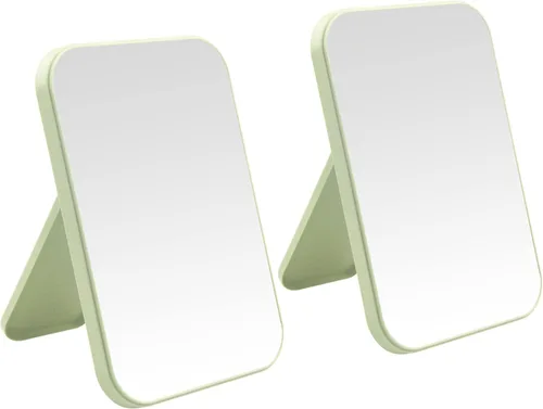 Vista 12 de Espejo de maquillaje de escritorio de 2 piezas, espejo de princesa portátil de 8 pulgadas, escritorio de mesa para colgar en la pared, espejo