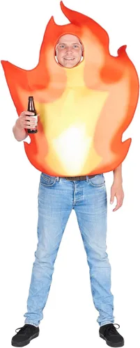 Vista 3 de Disfraz de Emoji Lit para adultos Talla única Naranja, Naranja