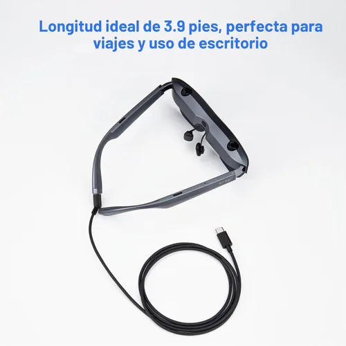 Vista 6 de Cable de carga USB C a USB‑C AR para gafas, admite carga rápida de 60 W, transferencia de datos de 10 Gbps y pantalla de 4K a 60 Hz - Chaqueta