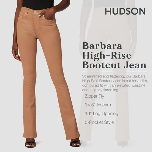 Vista 3 de HUDSON Vaqueros Barbara de tiro alto súper ajustados para mujer