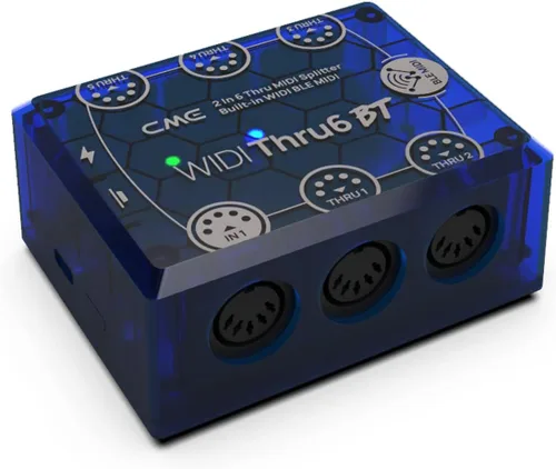 Vista 10 de CME MIDI Thru5 WC - Premium MIDI Thru de 1 a 5 - Transmisión cableada de alta precisión de 1 entrada a 5 salidas con optoacoplador de alta velocidad