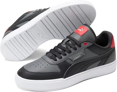 Vista 7 de PUMA Zapatos deportivos Caven para hombre, Dime Flat Medium Gray-Flat Dark Gray-for All Time Red