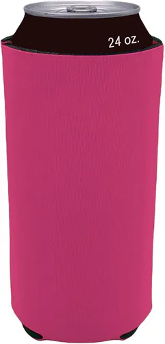 Vista 27 de Espuma en blanco plegable de 24 oz. Can Coolie (variedad, paquete de 6)