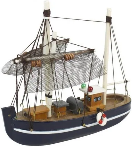 Vista 4 de Hampton Nautical Barco de pesca modelo de captura fina de madera de 6