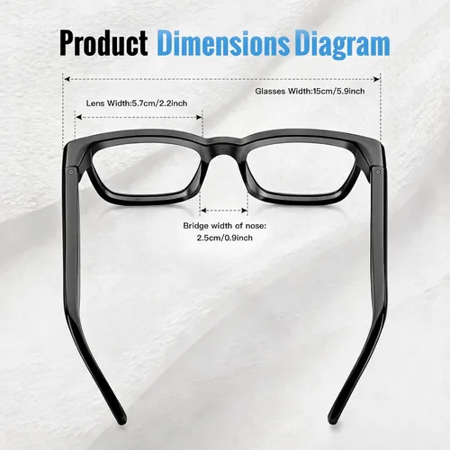 Vista 7 de Gafas inteligentes AI con cámara de 8 MP, traducción en tiempo real
