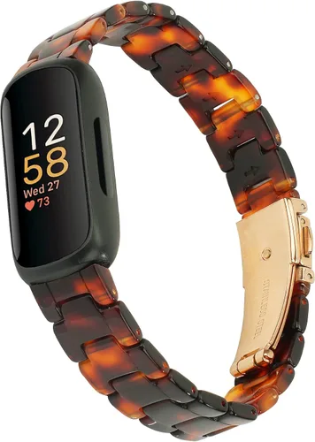 Vista 8 de Correa compatible con Fitbit Inspire 3 para mujeres, correa de reloj de resina de repuesto ajustable para Fitbit Inspire 3
