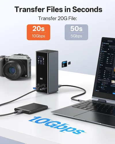 Vista 6 de Estación de acoplamiento para portátil Selore 3 monitores Triple 4K Display