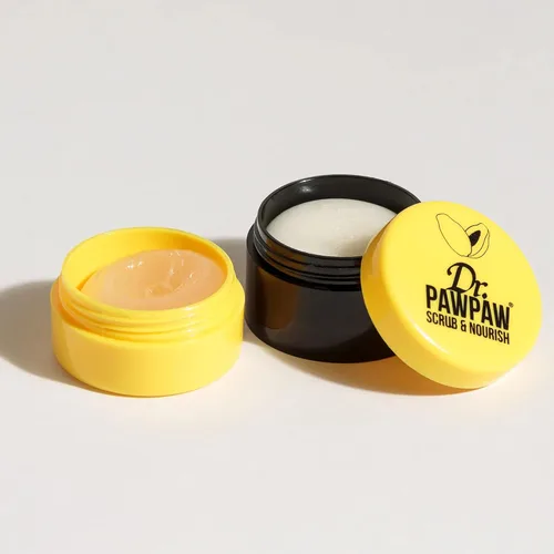 Vista 7 de Dr. PawPaw - Exfoliante Labial y Bálsamo Labial Dúo - Bálsamo Labial Hidratante con Pawpaw, Aloe, Aceites de Oliva y Ricino - Exfoliante Labial