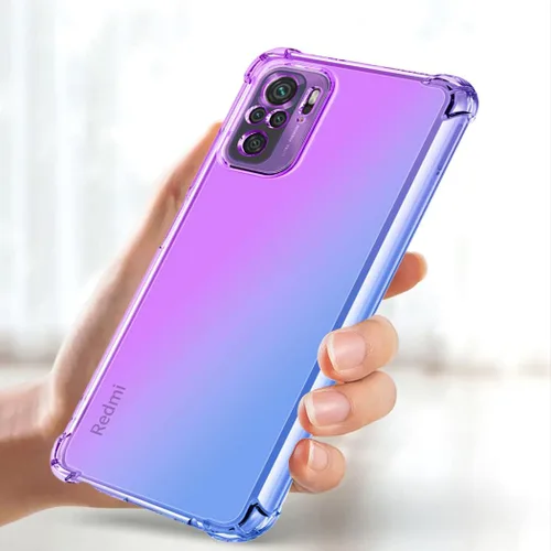 Vista 5 de Funda para Redmi Note 10 4G/Redmi Note 10S M2101K7BG Linda Caso Niñas Mujeres, Gradient Slim Anti Scratch Soft TPU Funda protectora a prueba