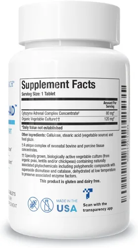 Vista 2 de BIOTICS RESEARCH Suplemento de apoyo suprarrenal de citozima-AD 60 tabletas