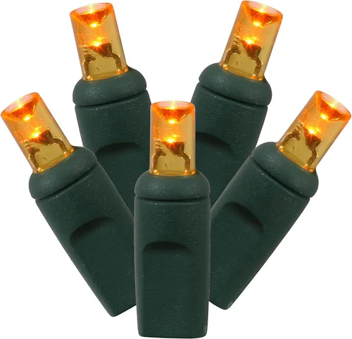 Vista 8 de Vickerman X6G6109PBG 100 luces de gran angular LED conjunto de luces blancas puras en cable verde