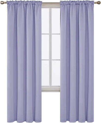 Vista 164 de Deconovo Cortinas opacas, aislamiento térmico, dobladillo para barra, reducción de ruido, certificado Oeko-TEX, cortinas de oscurecimiento