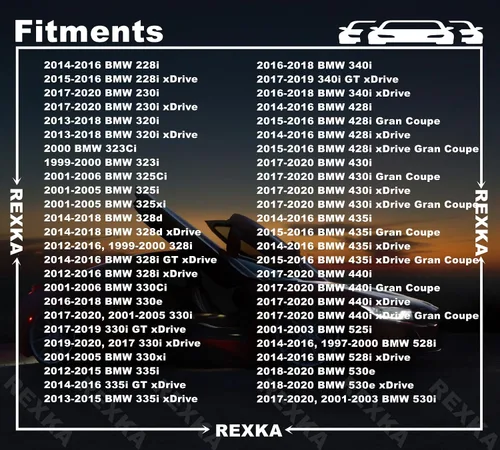 Vista 3 de Rexka 20 piezas Remache de clip de retención para parachoques compatible con BMW 51-11-8-174-185 51118174185