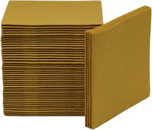 Vista 8 de Servilletas de cóctel, paquete de 100 servilletas desechables de lino de lujo como Airlaid, suaves y absorbentes, servilletas de cóctel para cocina