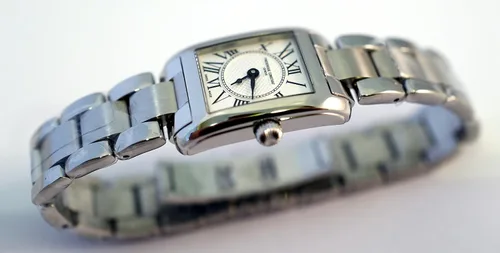 Vista 5 de Frederique Constant Classics Carree Reloj de mujer de acero inoxidable con esfera plateada FC-200MC16B, plateado, Reloj analógico, movimiento
