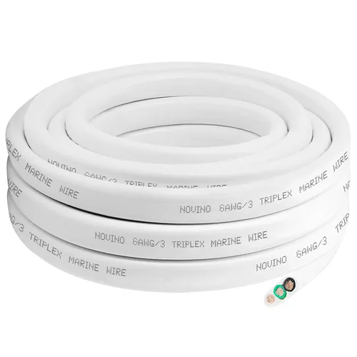 Vista 4 de Cable marino de calibre 6, cable de grado marino de 6 AWG, cable de cobre estañado triple 6/3, cable de cobre sin oxígeno de calibre 6