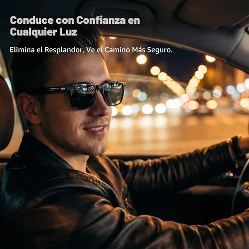 Vista 6 de Lentes inteligentes con altavoces Bluetooth, gafas de audio de oído abierto con clip magnético polarizado, bloqueo de luz azul, IPX56 impermeable