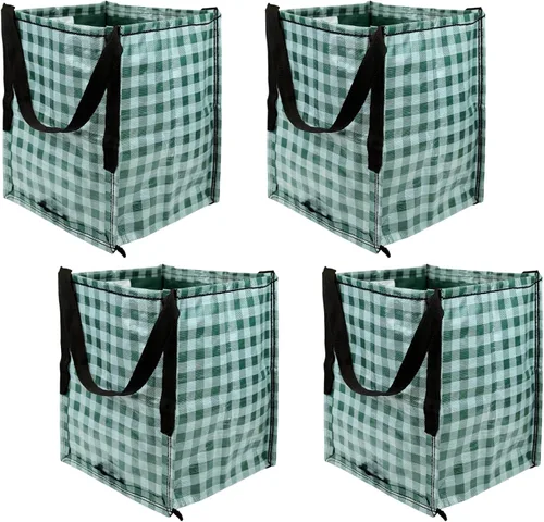 Vista 17 de DURASACK Bolsa de Almacenamiento de Servicio Pesado con Cremallera Superior de 22 Galones, Bolsa de Mudanza de Polipropileno Tejido Resistente Combo