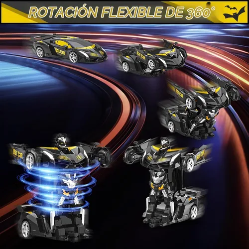 Vista 2 de BLUEJAY - Coches de control remoto transformables para niños de 3 a 12, 2.4 GHz Robot transformador a escala 1:18, deformación con un solo botón