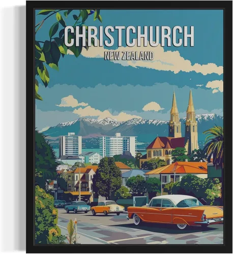 Vista 26 de Póster de paisaje de Adelaide Australia, arte de pared retro vintage, pintura de paisaje de la naturaleza, galería 23