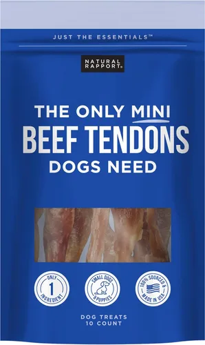 Vista 16 de Natural Rapport Golosinas para perros con tráquea de ternera, los únicos masticables de tráquea de carne de res que los perros necesitan, golosinas