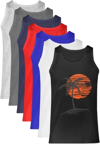 Vista 4 de Camiseta sin mangas de fitness para hombre de Palm Tree