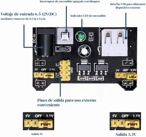 Vista 3 de Kit de Componentes Electrónicos de Diversión con E-Book, Kit de Inicio Electrónico Actualizado con Tablero de Montaje de Cables Puente, Kit