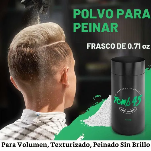 Vista 2 de Tomb45 Polvo puro para peinar el cabello, texturizar y dar volumen en polvo con acabado mate natural
