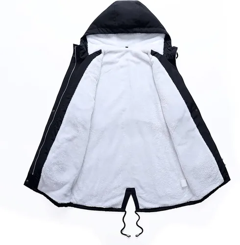 Vista 5 de Women's Winter Jackets Coats Thick Lined Warm Overcoat Long Sleeve Hooded Puffer Down Zip Up Button Overcoat
