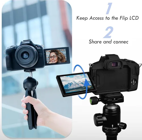 Vista 5 de Rieibi EOSR50 EOS R50 Estuche, Estuche Protector de Silicona Suave para Cámara Vlogging Canon EOS R50 EOSR50, Estuche de Cámara Ligero EOS R50