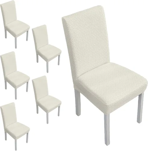 Vista 35 de Fundas elásticas para sillas de comedor, fundas de asiento para sillas de comedor, juego de 4/6 fundas para sillas de cocina para el hogar, hotel