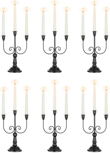 Vista 13 de NUPTIO - Candelabros dorados, juego de 2 candelabros de 5 brazos Oro de 5 brazos