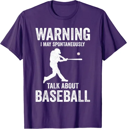Vista 15 de Warning I May Talk About Baseball Player - Camiseta divertida de béisbol