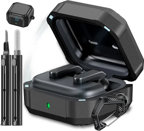 Vista 17 de Lock Fit Diseñado para Samsung Galaxy Buds3 FE (2025) / Buds3 Pro (2024) / Funda Buds 3 (2024), con kit de limpieza Cuerpo completo Resistente a