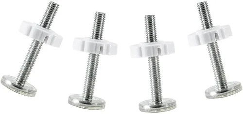 Vista 6 de Barra de pivote roscada para puerta de bebé de montaje a presión, kit de pernos de montaje de tornillo pivote de 4 piezas para puerta de escalera