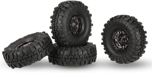 Vista 8 de Goolsky 4 neumáticos AUSTAR AX-4020C de 1.9 pulgadas 4.331 in 1/10 Rock Crawler con borde de rueda Beadlock para D90 SCX10 AXIAL RC4WD TF2 RC Car