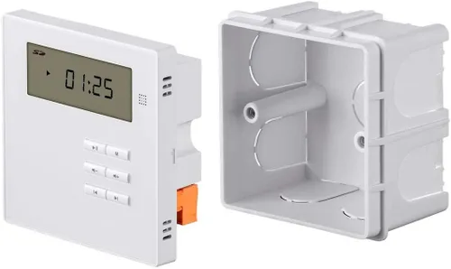 Vista 2 de Monoprice Amplificador de música de montaje en pared de audio comercial, con Bluetooth, auxiliar, FM e infrarrojos, blanco