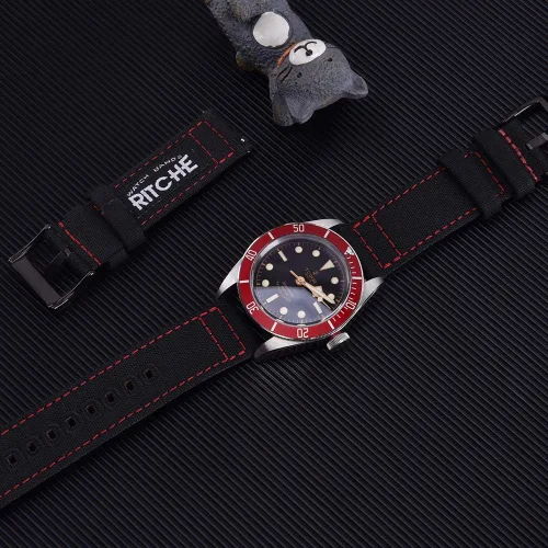 Vista 2 de Ritche Canvas Quick Release Watch Band 18mm 20mm 22mm Replacement Watch Straps for Men Women