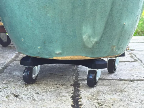 Vista 5 de Bosmere Organizador para plantas de 12 pulgadas, soporte rodante para plantas con ruedas de bloqueo, capacidad de 350 libras, organizador duradero