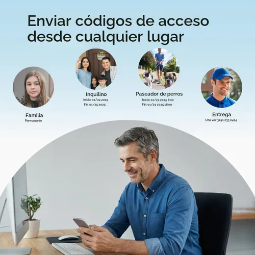 Vista 5 de ULTRALOQ Bolt NFC WiFi Smart Lock, toque para desbloquear con iPhone y Android NFC