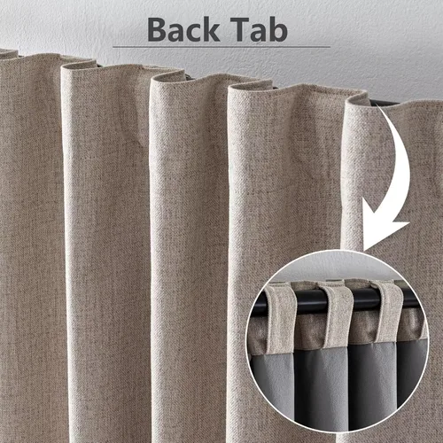 Vista 2 de IGEMAEVE Cortinas opacas de tamaño personalizado para dormitorio, 100 % opacas, 1 panel, aislamiento térmico, cortinas de oscurecimiento