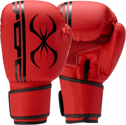 Vista 13 de Guantes de boxeo STING Armaplus Material exterior T3, sistema de revestimiento flotante, relleno de núcleo Hi Flow, correa de soporte de muñeca