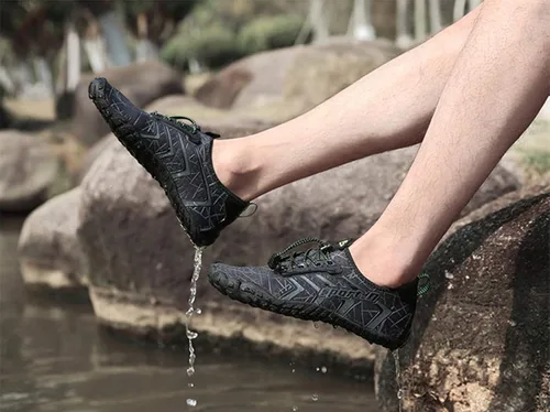 Vista 3 de UBFEN Zapatos acuáticos para natación, para hombre y mujer, para deportes de playa, secado rápido, descalzos para navegación, pesca, buceo, surf