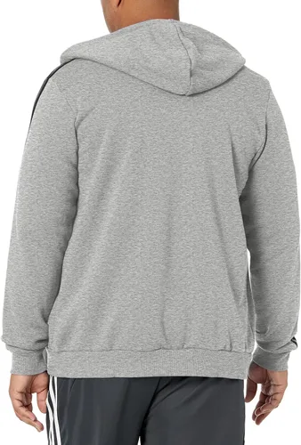 Vista 5 de adidas Sudadera con capucha Essentials de forro polar con 3 rayas y cremallera completa