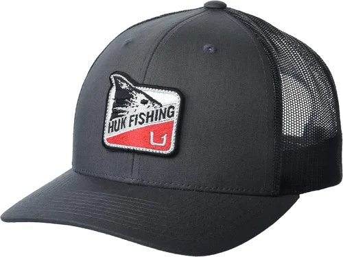 Vista 9 de HUK - Gorra de camionero de malla para hombre con cierre a presión Gorra de pesca antirreflectante