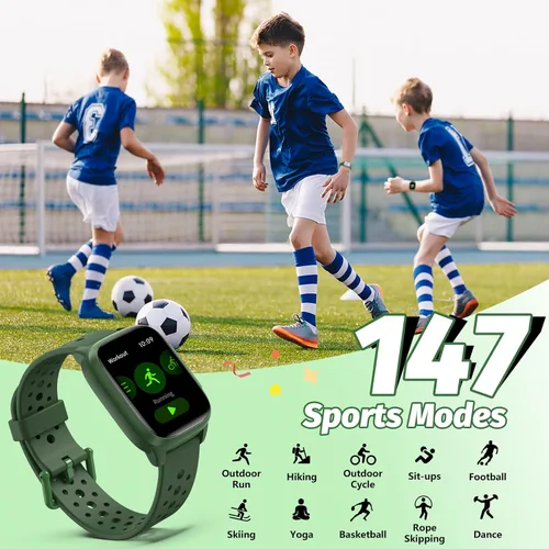 Vista 3 de Reloj para niños con 140 modos deportivos, rastreador de fitness para niños de 1.5 pulgadas, reloj inteligente para niñas, no requiere