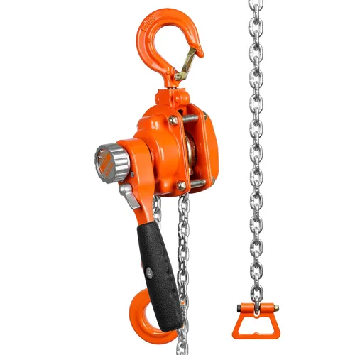 Vista 12 de VEVOR Polipasto de Cadena con Palanca Manual, Capacidad de 1/4 Tonelada 550 lbs 5 Pies Come Along, Acero al Carbono Galvanizado G80 con Freno