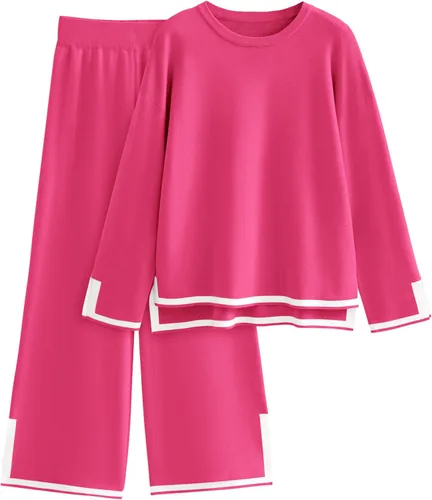 Vista 9 de Tanming - Conjunto de 2 piezas para mujer, suéter de descanso Albaricoque